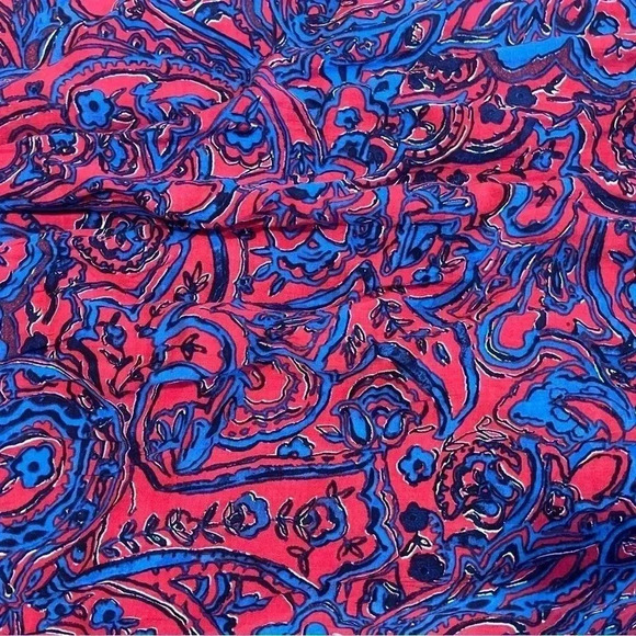 [M] Daisy Fuentes Motif Damask Parsley Baltik Blue  Maxi Dress - Picture 7 of 8